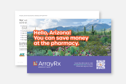Postcard that says "Hello, Arizona!"